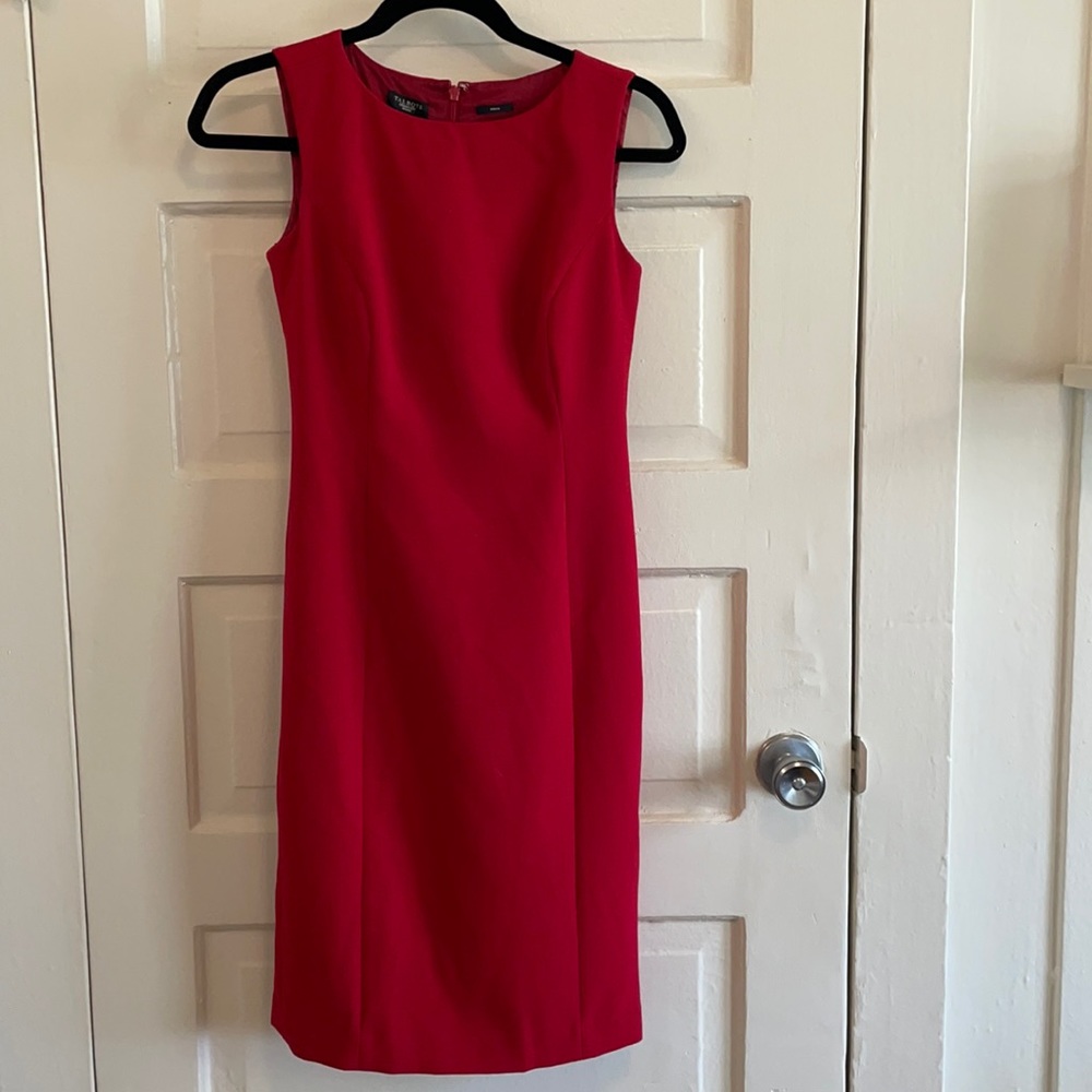 Talbots midi-dress, red, size 2p